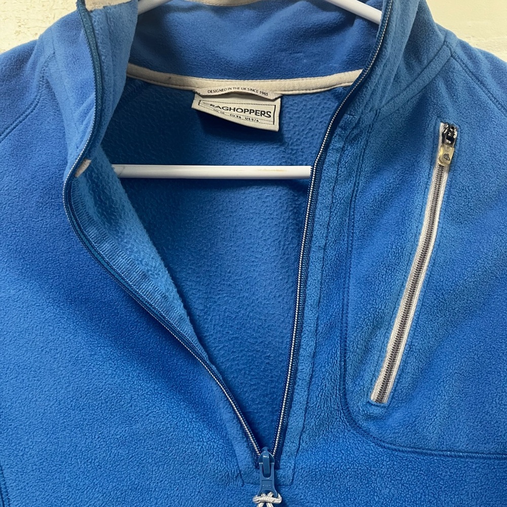 Craghoppers Blue Zip Up Fleece Sweater - Picture 3 of 8